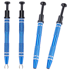 Dodger Blue Iron Four Prong Claw Picker, Gemstone Bead and Diamond Pickup Tool, Dodger Blue, 120x11mm