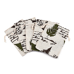 Желтая Старая Ткань  Упаковочные мешки из поликоттона (полиэстер), старое кружево, 14x10 см