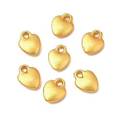 Матовый Золотой Цвет Талисман из сплава, сердце, матовый золотой цвет, 10x8x2.7 мм, отверстие : 1.6 мм