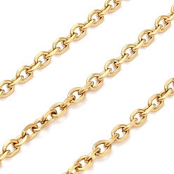 Золотой 316 хирургические кабельные цепи из нержавеющей стали, несварные, с катушкой, ионное покрытие (ip), золотые, 4.5x3.5x1 мм