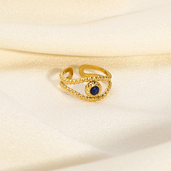 Ляпис-Лазурь Старинное кольцо из натурального лазурита, настоящее 18k позолоченное кольцо-манжета из нержавеющей стали