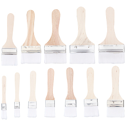 Папайя Оранжевый Набор нейлоновых кистей для рисования, с деревянным держателем для ручек, инструменты рисования, papayawhip, 13.1~17x1.25~7.75x0.5~0.85 см, 12 шт / комплект