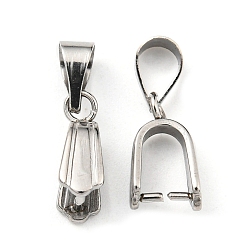 Нержавеющая Сталь Цвет Не тускнеет 304 нержавеющая сталь скобы для колки льда, цвет нержавеющей стали, 10.5x6.5x4 мм, отверстие : 3.5x5 мм, штифты : 0.8 мм