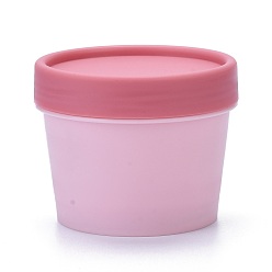 Бледно-фиолетовый Красный Пустые пластиковые контейнеры для маски для лица и косметического крема, с внутренними вкладышами и крышками с куполообразными винтами, для косметических товаров, макияж для хранения путешествий, бледно-фиолетовый красный, 7x5.6 см, емкость: 100 г