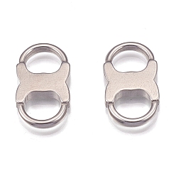 Stainless Steel Color Tarnish Resistant 304 Stainless Steel Links Connectors, Oval, Stainless Steel Color, 23x12x3mm