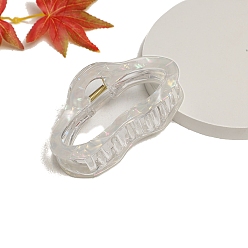 Гейнсборо Заколки для волос с когтями из ацетата целлюлозы (смола), облако, светло-серые, 75x41 мм