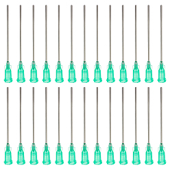 Бирюза 304 иглы для нанесения клея из нержавеющей стали, бирюзовые, 6.8x0.75 см, Внутренний диаметр: 0.4 cm, отверстия: 0.08 cm, 40 шт;