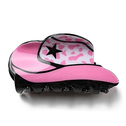 Ярко-Розовый Заколки для волос из ПВХ в виде когтей в шляпе, для женщины девушки густые волосы, ярко-розовый, 42x85x40 мм