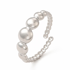 Нержавеющая Сталь Цвет Не тускнеет 304 плоское круглое открытое кольцо-манжета из нержавеющей стали для женщин, цвет нержавеющей стали, размер США 6 1/4 (16.7 мм)