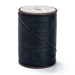 Полуночно-синий Круглая вощеная нить из полиэстера, микро шнур макраме, витой шнур, для шитья кожи, темно-синий, 0.65 мм, около 87.48 ярдов (80 м) / рулон