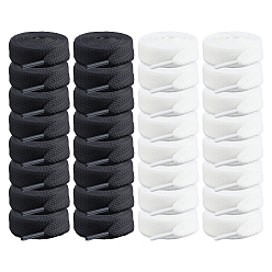 (52) Непрозрачная лаванда 16пары 2цветные полиэстеровые шнурки, плоский, разноцветные, 1440x15x1 мм, 8 пары / цвет