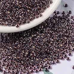 (RR3206) Magic Copper Plum Lined Crystal MIYUKI Round Rocailles Beads, Japanese Seed Beads, 8/0, (RR3206) Magic Copper Plum Lined Crystal, 3mm, Hole: 1mm, about 19000~20500pcs/pound