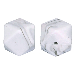 Белый Дым Восьмиугольные бусины из пищевого силикона, серый, 17 мм