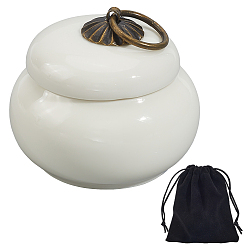 Белый 1керамическая миниатюрная урна для кремации домашних животных, с бархатными мешочками из поликарбоната, белые, 1 мм