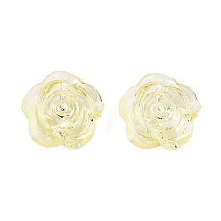 Шампанско-Желтый Прозрачные акриловые бусины, роза, шампанское желтый, 17.5x18x6.5 мм, отверстие : 1.6 мм