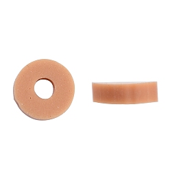 BurlyWood Handmade Polymer Clay Beads, Disc/Flat Round, Heishi Beads, BurlyWood, 4x1mm, Hole: 1mm, about 55000pcs/1000g