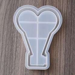 Белый Силиконовые формы, для уф-смолы, изготовление изделий из эпоксидной смолы, сердце, белые, 156x115x21 мм