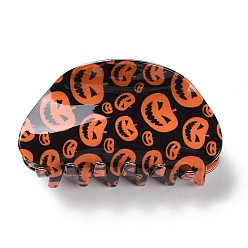 Тыква Хэллоуин заколки для волос из ПВХ с когтями, с железной фурнитурой, аксессуары для волос для женщин девушки густые волосы, тыква, 45x85x43 мм