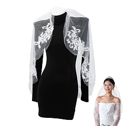 Бежевый Фаты из полиэстера, с пластиковой расческой, бежевые, 900 мм