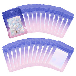 Сланцево-синий 60шт. прямоугольные блестящие голографические пластиковые пакеты с застежкой-молнией, многоразовые упаковочные пакеты, мешок с самоуплотнением, синевато-серый, 9.9x6.8x0.15 см, односторонняя толщина: 2.5 мил(0.065мм)