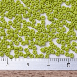 (RR2316) Matte Opaque Lime MIYUKI Round Rocailles Beads, Japanese Seed Beads, 11/0, (RR2316) Matte Opaque Lime, 2x1.3mm, Hole: 0.8mm, about 5500pcs/50g