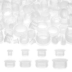 Прозрачный 80шт. 8 виды пластиковых пробок для винных бутылок, колонка, прозрачные, 9~28x9.5~14 мм, 10 шт / стиль