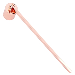Rose Gold Stainless Steel Candle Snuffer, Rose Gold, 195x23mm, Hood: 23x36mm, Inner Size: 19mm