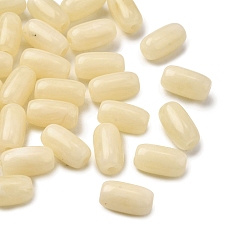 Бежевый Непрозрачные акриловые бусины, колонка, бежевые, 14x7 мм, отверстие : 2 мм