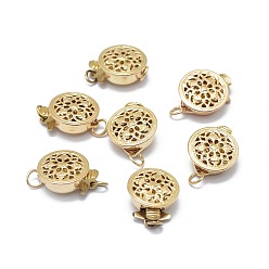 Real 14K Gold Filled Застежка из филигранной коробки с желтым золотом, 1/20 14 к золоту, без кадмия, без никеля и без свинца, плоско-круглые, 9x4.5 мм, отверстие : 1.5 мм
