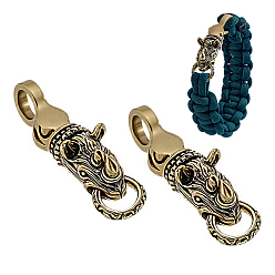 Античная Бронза Подвесные украшения из латуни, носорог, античная бронза, 59x14.5x17 мм, отверстия: 4.5x10.5 мм / 8.5x13 мм