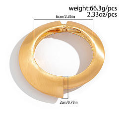 Золотой Панк-браслеты из сплава с шарнирами для женщин, золотые, внутренний диаметр: 2-3/8 дюйм (6 см)