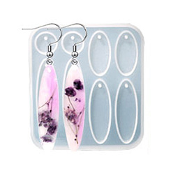 Horse Eye DIY силиконовые формы кулон, формы для литья смолы, белые, конский глаз и круглый узор, 78x70x5.7 мм, отверстие : 2 мм, внутренний диаметр: 11~12x11.5~51 мм