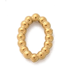 Oval 304 витые соединительные кольца из нержавеющей стали, реальный 18 k позолоченный, овальные, 7x5x1 мм, внутренний диаметр: 2.5x4 мм
