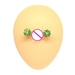 Клевер 316l Кольца для сосков из хирургической нержавеющей стали и акрила, цвет нержавеющей стали, клевер, 14 мм, штифты : 1.6 мм