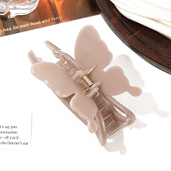 Бледно-фиолетовый Красный Пластиковые заколки для волос с большими когтями в форме бабочки, аксессуары для волос для женщин и девочек, бледно-фиолетовый красный, 70x110 мм