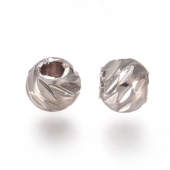 Платина Spacer бисер латунные, фантазии вырезать, рондель, платина, 3.5x3 мм, отверстие : 1.5 мм