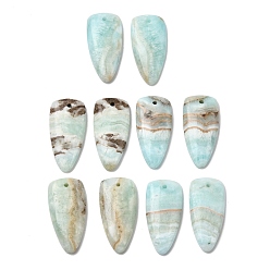 Треугольник Подвески из натурального гемиморфита, треугольные, 25x12x4 мм, отверстие : 1.2~1.5 мм