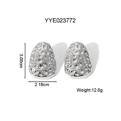 Нержавеющая Сталь Цвет 304 серьги-гвоздики в форме капли из нержавеющей стали для женщин, цвет нержавеющей стали, 30x21.6 мм