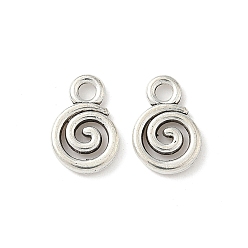 Античное Серебро Подвески из сплава в тибетском стиле, вихревые, без кадмия и без свинца, античное серебро, 11.5x8x1.5 мм, отверстие : 1.8 мм