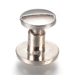 Платина Заклепки из алюминиевого сплава, чикаго винты, аксессуары для одежды, платина, 7.5x10 мм, Ручка: 4 мм