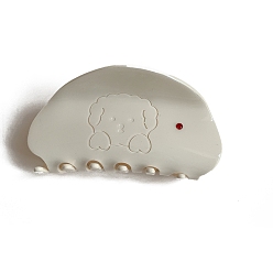 Белый Заколки для волос с когтями из ацетата целлюлозы (смола), собака, заколка для волос без следов челки для женщин и девочек, белые, 85 мм