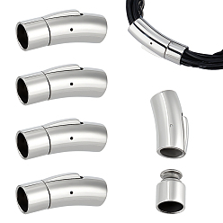 Нержавеющая Сталь Цвет 6 шт. 304 застежки для часов из нержавеющей стали, цвет нержавеющей стали, 12x30.5x10 мм, отверстие : 8 мм