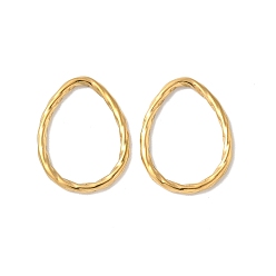 Настоящее золото 18K 304 витые каплевидные соединительные кольца из нержавеющей стали, ионное покрытие (ip), реальный 18 k позолоченный, 18.5x14.5x1.5 мм, внутренний диаметр: 15.5x11.5 мм