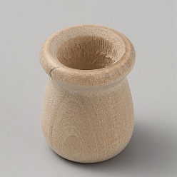 BurlyWood 10botella de madera natural de 1 pieza, para el suministro de pintura, burlywood, 2.7x3.3 cm, agujero: 5 mm, diámetro interior: 1.6 cm, 10 unidades / bolsa