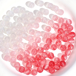 Белый 120шт. смоляные УФ-реактивные шарики, бусины, меняющие цвет, круглые, с блеском порошок, белые, 8x7.5~8 мм, отверстие : 1.6 мм