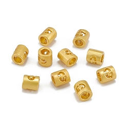 Letter Q Полые подвесные бусины из сплава, бочка с письмом, матовый золотой цвет, letter.q, 6.5x5 мм, отверстие : 3.5 мм