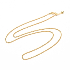 Настоящее золото 18K 925 колье из стерлингового серебра с пшеничными цепочками для женщин, реальный 18 k позолоченный, 23.62 дюйм (60 см)