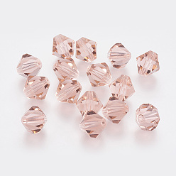 Flamingo Imitation Austrian Crystal Beads, Grade AAA, Faceted, Bicone, Flamingo, 10x9~10mm, Hole: 0.9~1.6mm