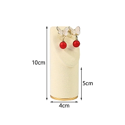 Фора Поднос для сережек из бархатного сплава, держатель органайзера для ювелирных изделий, колонка, оранжевые, 4x10 см