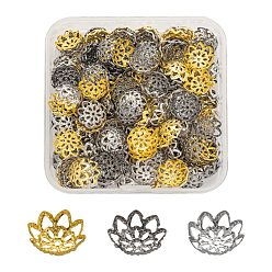 (52) Непрозрачная лаванда 300 шт 3 стиль железные причудливые бусины, цветок, разноцветные, 10x4 мм, отверстие : 1 мм, 100 шт / цвет